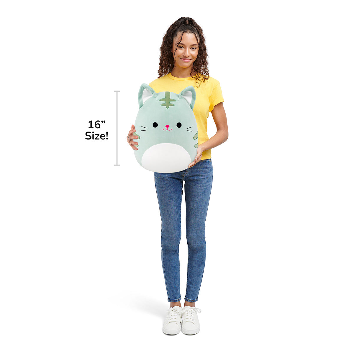 Squishmallows - Squishmallows 16" Chase the Green Tabby Cat | Jazwares