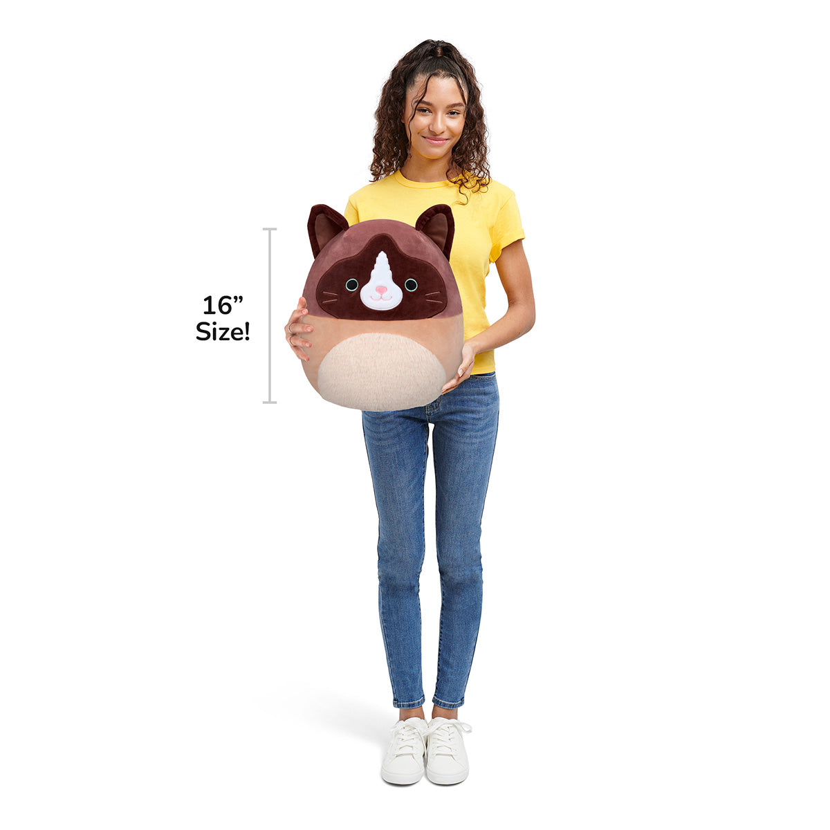 Squishmallows - Squishmallows 16" Woodward the Brown and Tan Snowshoe Cat | Jazwares