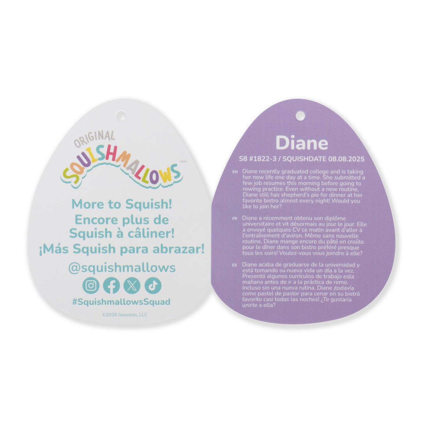 Squishmallows - Squishmallows Diane the Peach Bigfoot with Yellow Rain Boots | Jazwares