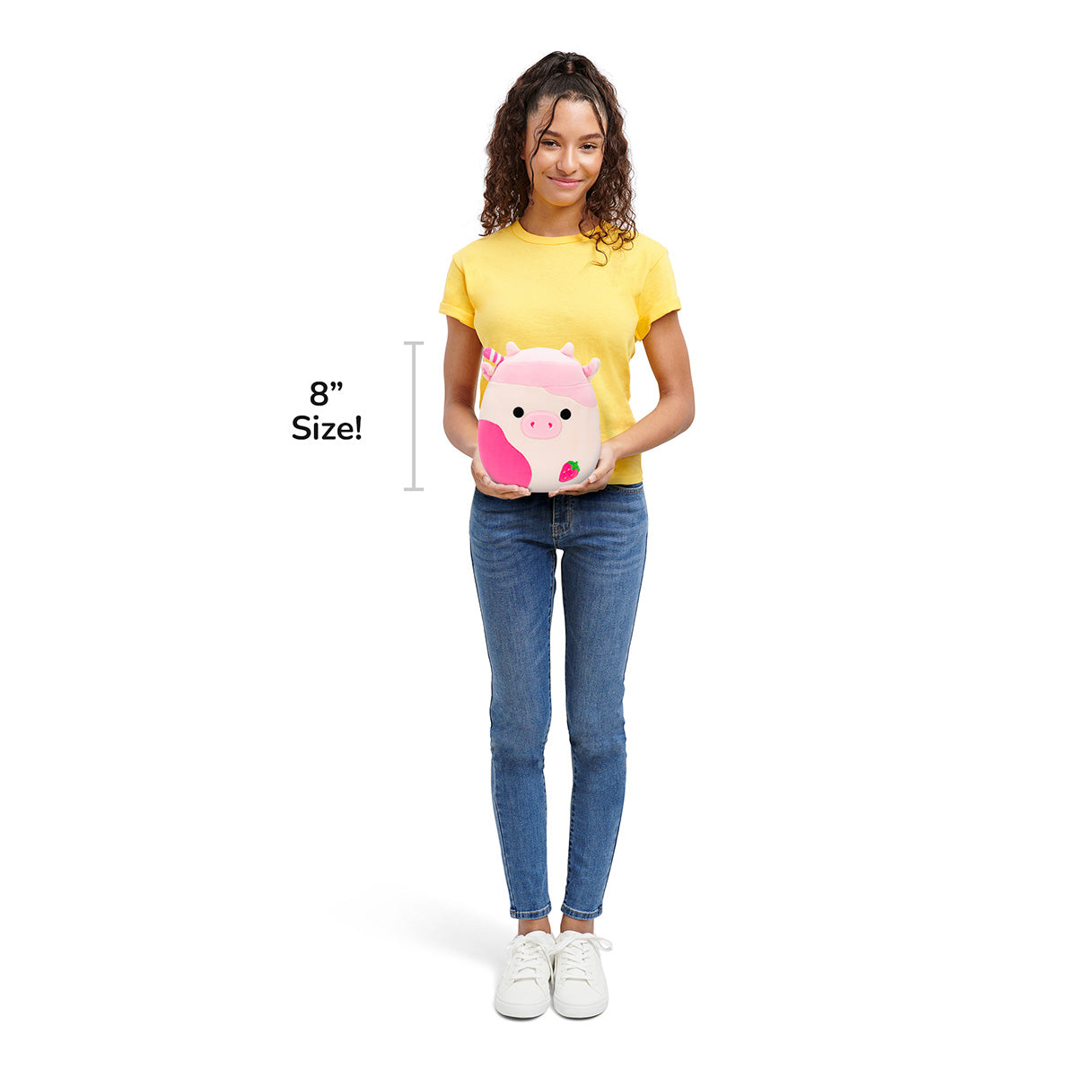 Squishmallows - Squishmallows 8" Select Series Caedyn the Strawberry Milk Scented Cow | Jazwares