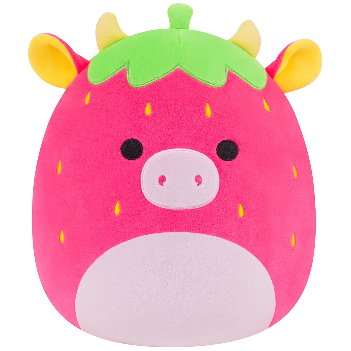 Squishmallows - Squishmallows 12" Cleary the Hot Pink Strawberry Cow | Jazwares