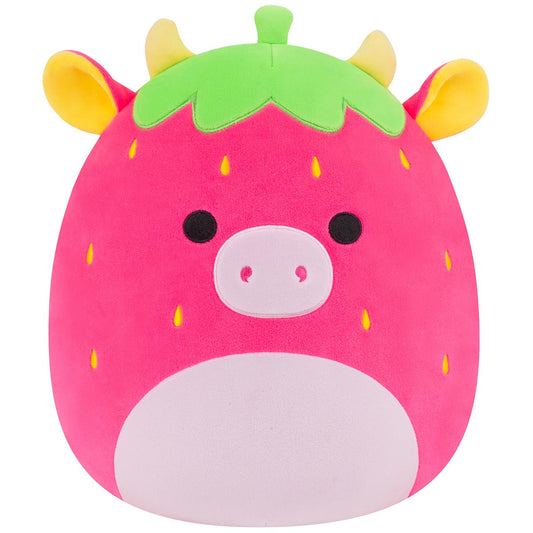 Squishmallows - Squishmallows 12" Cleary the Hot Pink Strawberry Cow | Jazwares