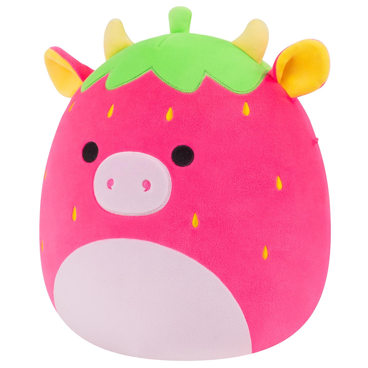 Squishmallows - Squishmallows 12" Cleary the Hot Pink Strawberry Cow | Jazwares