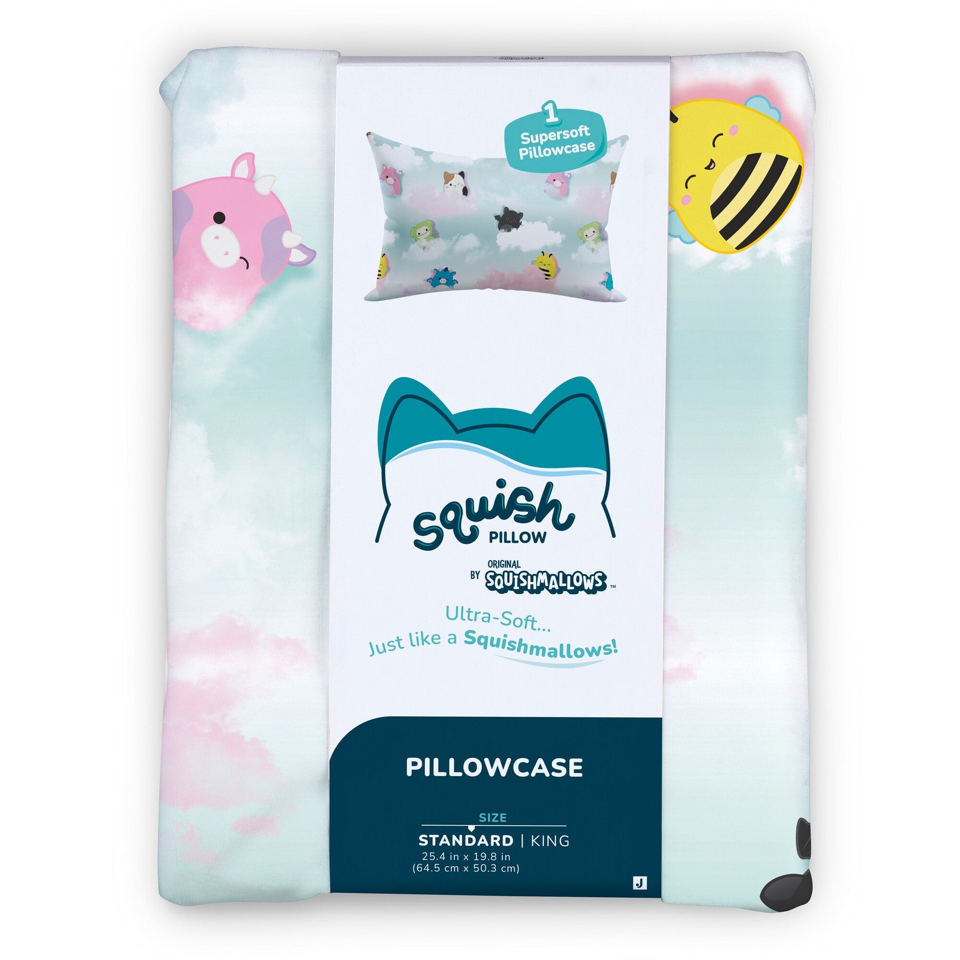 Squishmallows - SquishPillow Pillowcase Squishmallows Pillow Cover On Cloud 9 | Jazwares
