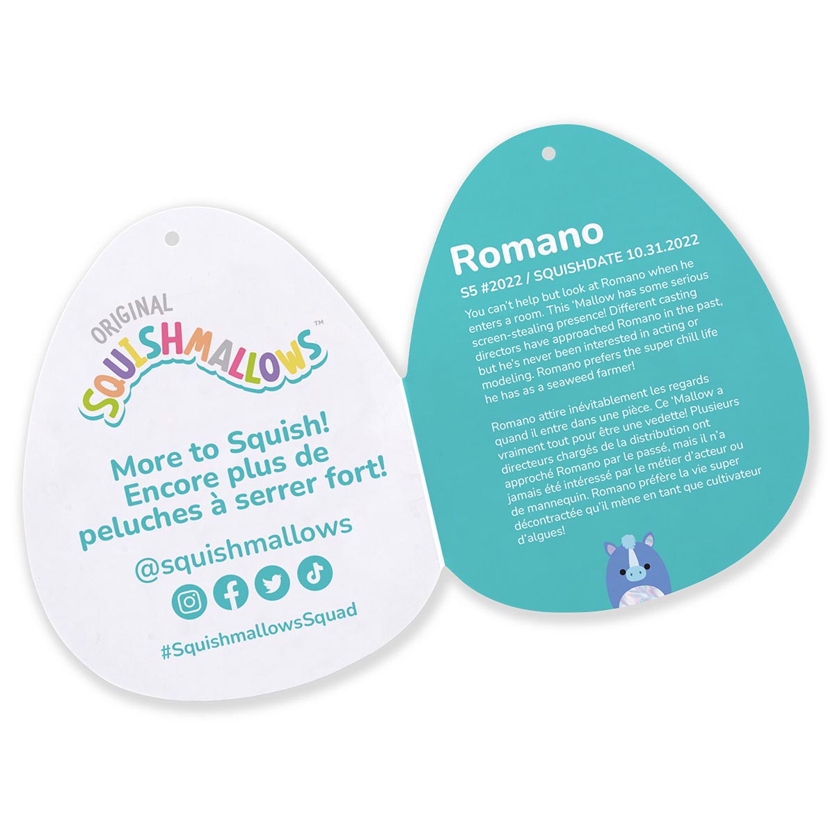 Squishmallows - Squishmallows 16" Mythical Creature Romano the Blue Hippocampus | Jazwares