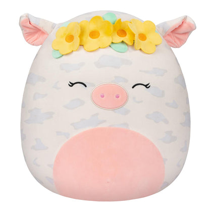 Squishmallows - Squishmallows 16" Rosie the Spotted Pig with Yellow Flower Crown | Jazwares