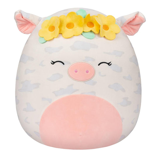Squishmallows - Squishmallows 16" Rosie the Spotted Pig with Yellow Flower Crown | Jazwares