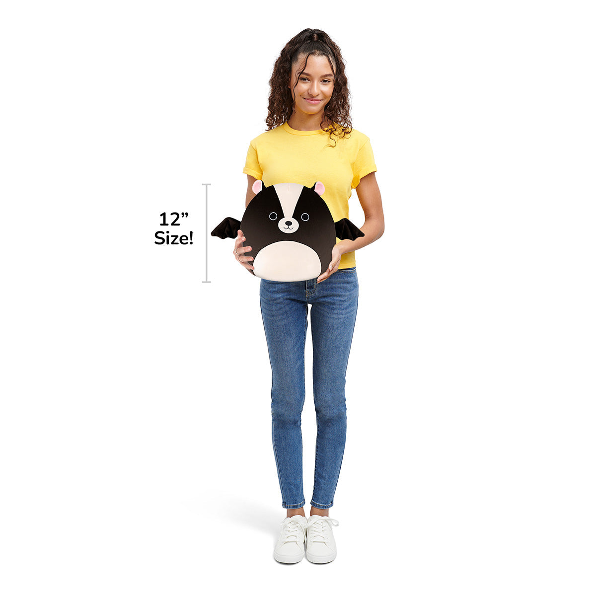Squishmallows - Squishmallows 12" Skyler the Black and White Skunk Bat | Jazwares