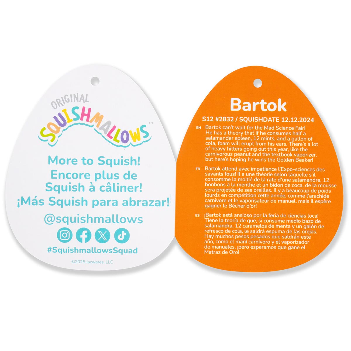Squishmallows - Squishmallows 12" Bartok the Green Monster Latte | Jazwares