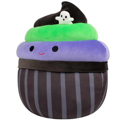 Squishmallows - Squishmallows 12" Kurt the Black Cupcake With Green and Purple Frosting | Jazwares