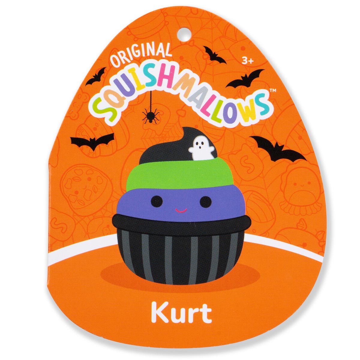 Squishmallows - Squishmallows 12" Kurt the Black Cupcake With Green and Purple Frosting | Jazwares