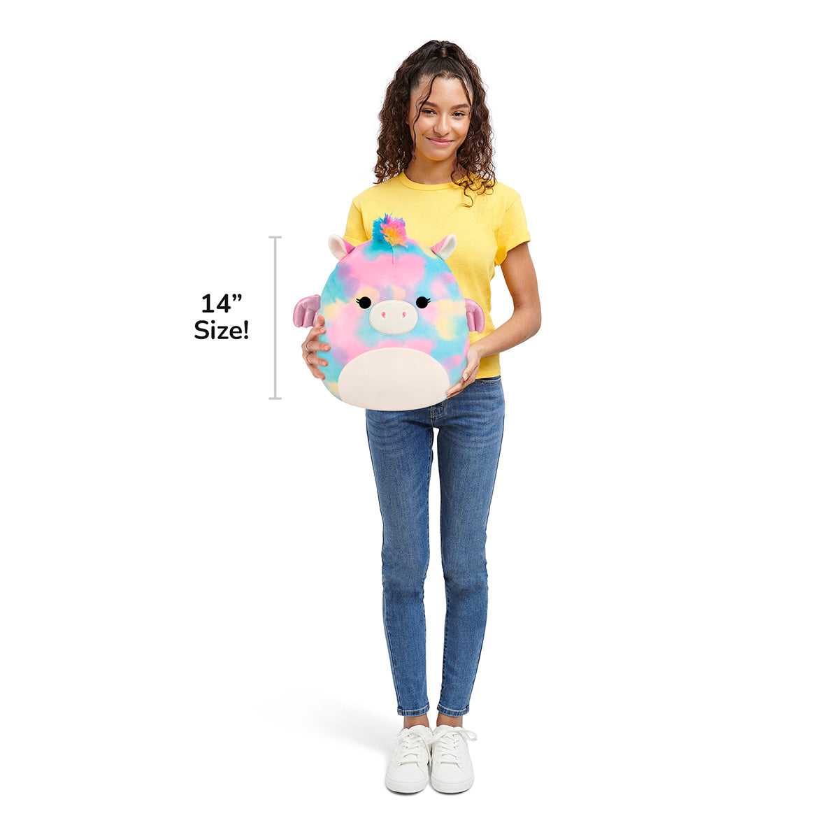 Squishmallows - Squishmallows 14" Jaime the Rainbow Tie-Dye Pegasus | Jazwares