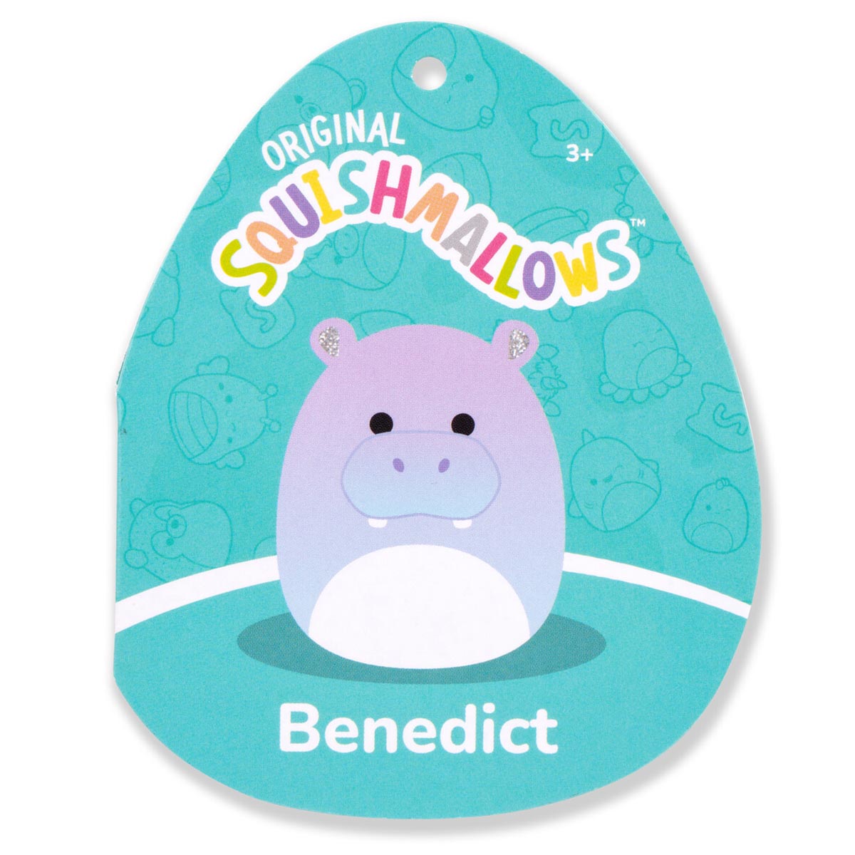 Squishmallows - Squishmallows 14" Benedict the Purple Gradient Hippo with Sparkly Ears | Jazwares