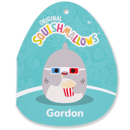 Squishmallows - Squishmallows 16" Gordon the Grey Shark with 3D Glasses | Jazwares