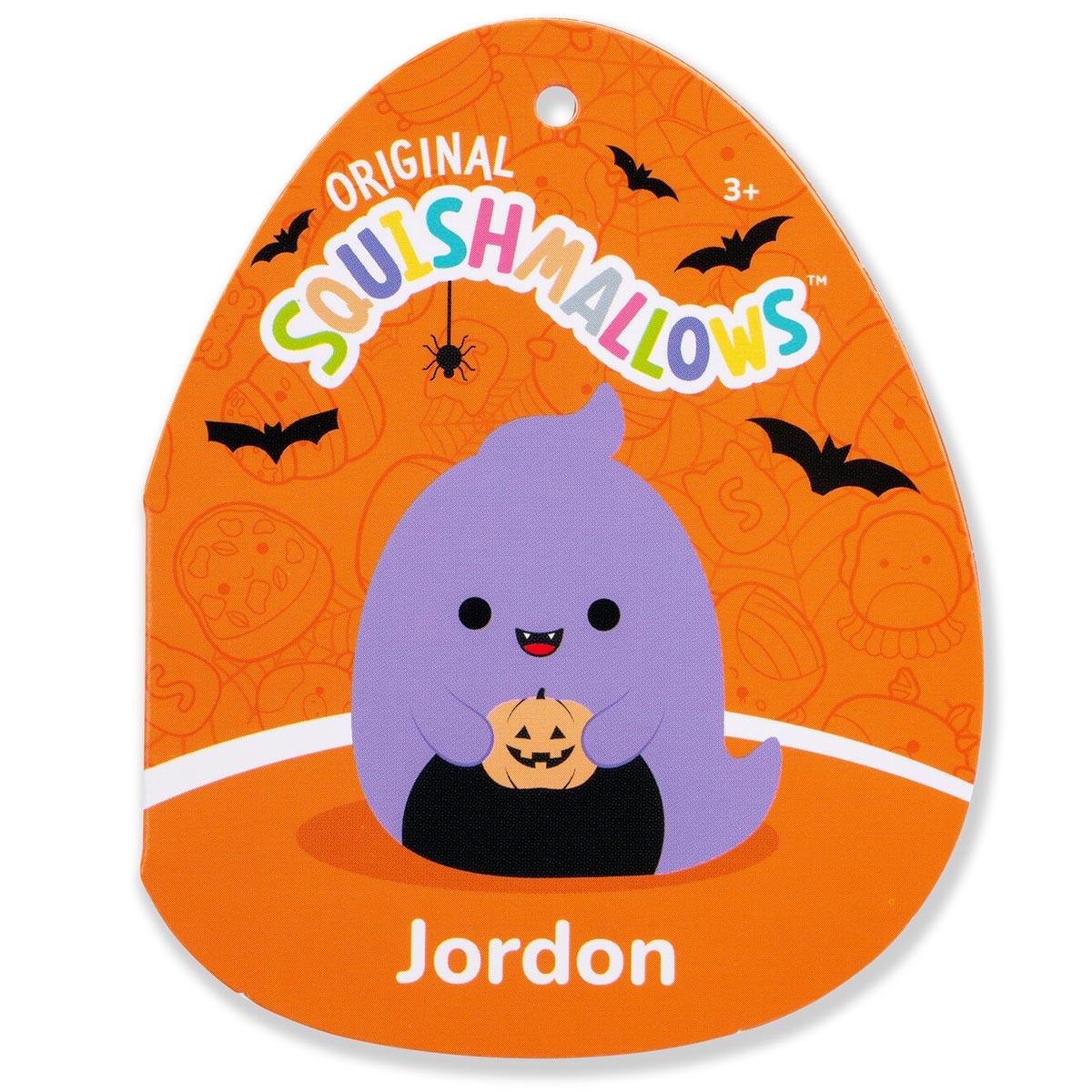 Squishmallows - Squishmallows 12" Jordon the Purple Ghost Holding Jack O'Lantern | Jazwares