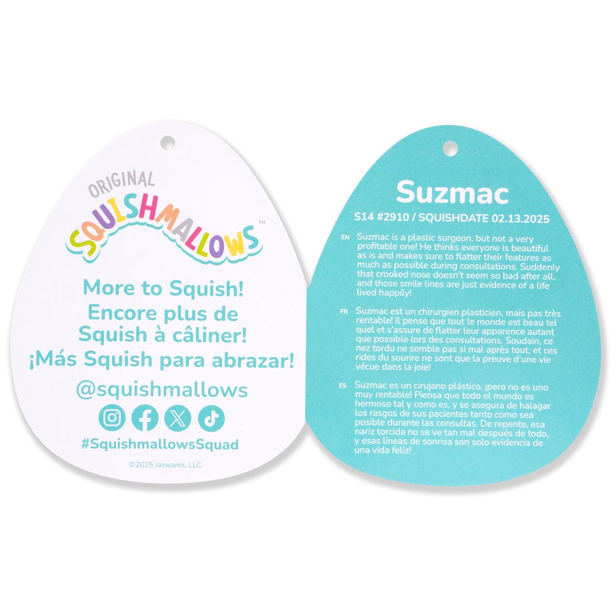 Squishmallows - Squishmallows 14" Suzmac the Blue Cobra | Jazwares