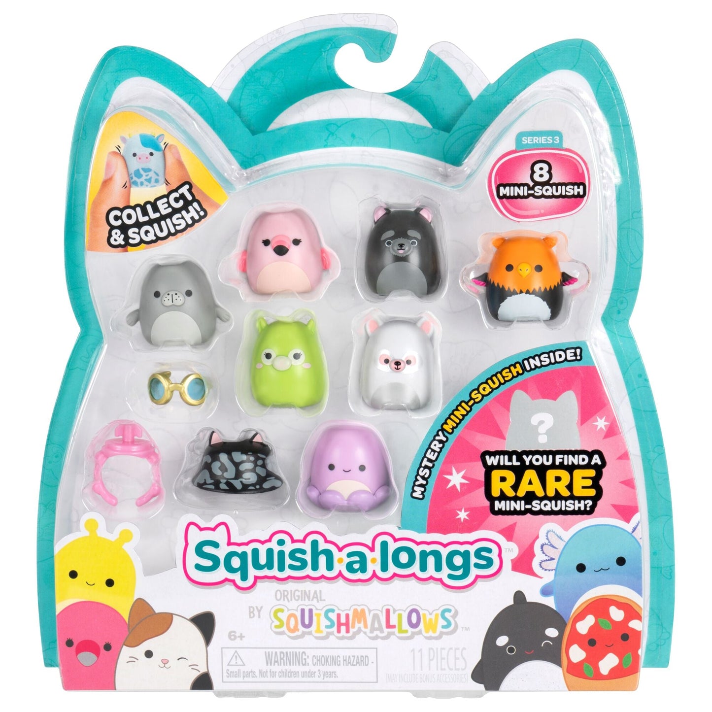 Squishmallows - Squish-a-longs Mini-Squish 8-Pack Style 3 | Jazwares