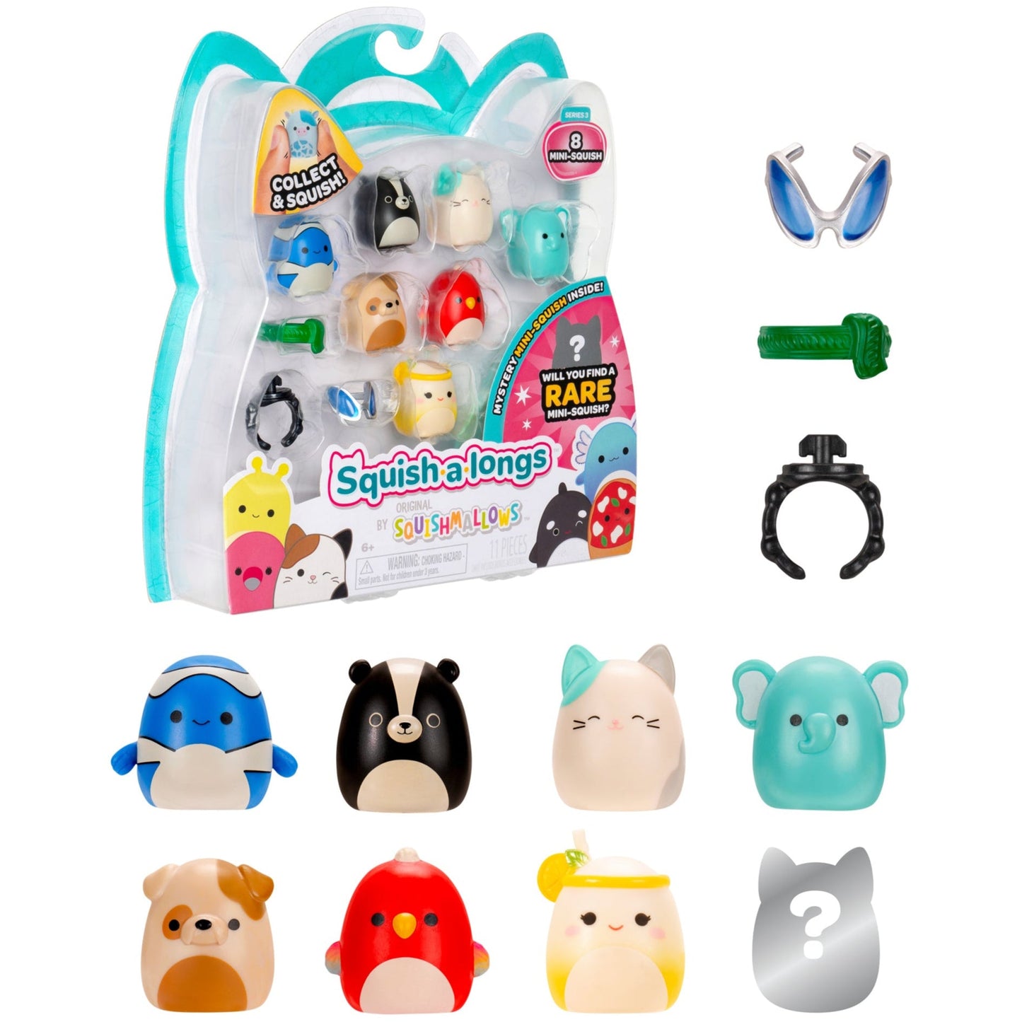 Squishmallows - Squish-a-longs Mini-Squish 8-Pack Style 4 | Jazwares