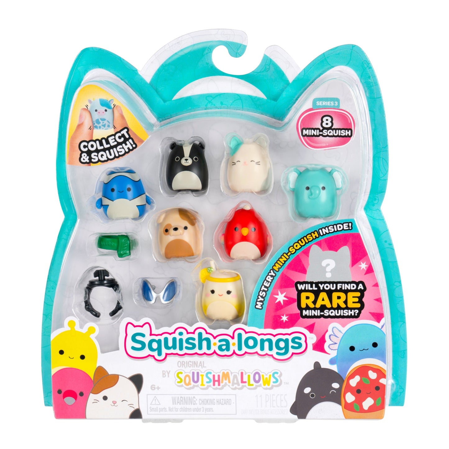 Squishmallows - Squish-a-longs Mini-Squish 8-Pack Style 4 | Jazwares