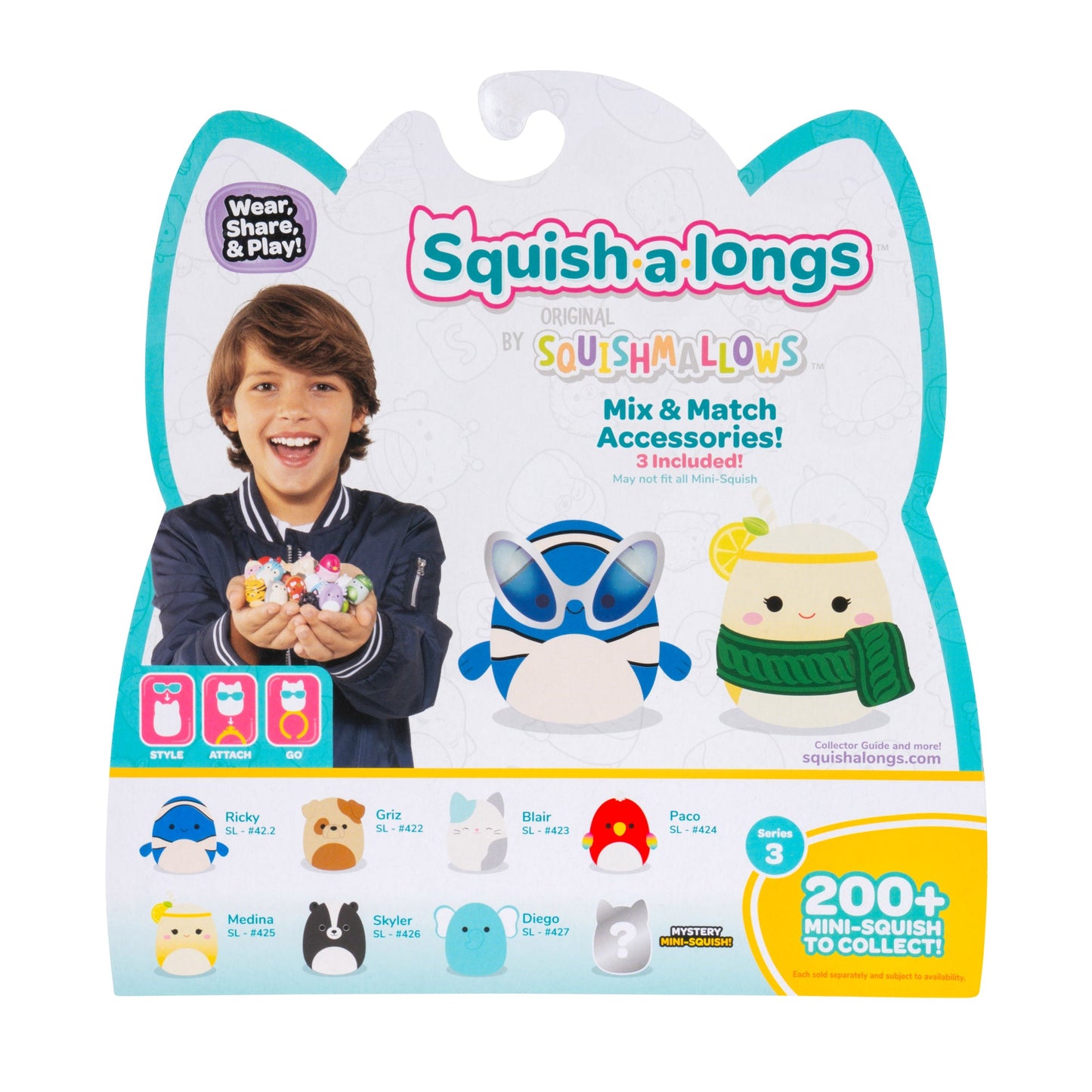 Squishmallows - Squish-a-longs Mini-Squish 8-Pack Style 4 | Jazwares