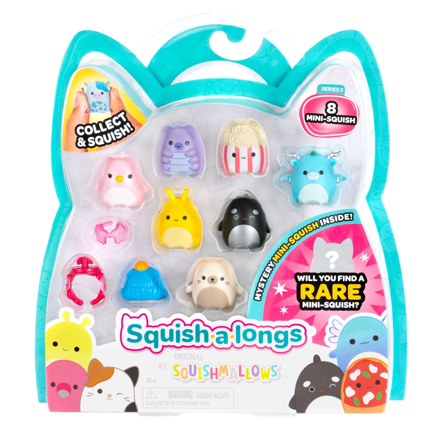 Squishmallows - Squish-a-longs Mini-Squish 8-Pack Style 2 | Jazwares