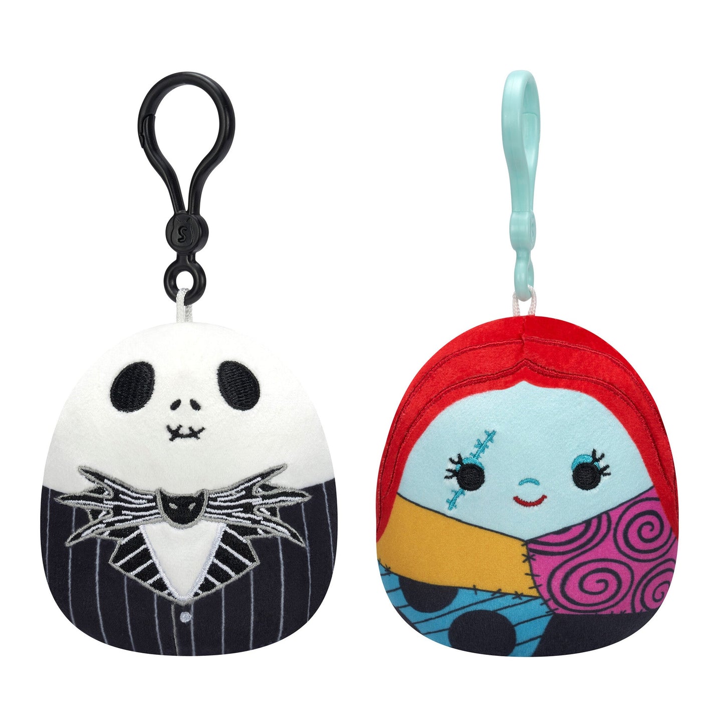 Squishmallows - Squishmallows 3.5-Inch Disney Jack Skellington and Sally Clip 2-Pack | Jazwares