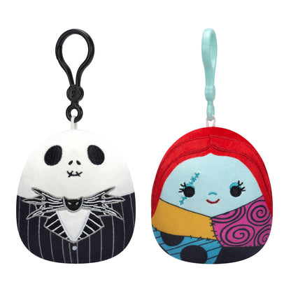 Squishmallows - Squishmallows 3.5-Inch Disney Jack Skellington and Sally Clip 2-Pack | Jazwares