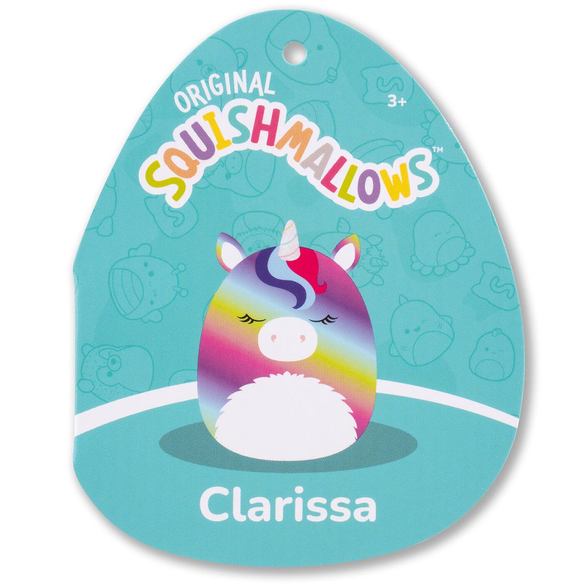Squishmallows - Squishmallows 8" Clarissa the Rainbow Unicorn with Fuzzy Belly | Jazwares