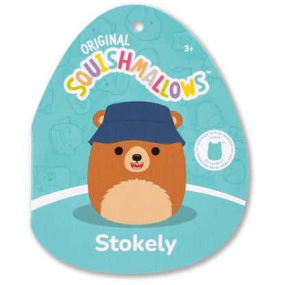 Squishmallows - Squishmallows 12" Stokely the Brown Kodiak Bear with Bucket Hat | Jazwares