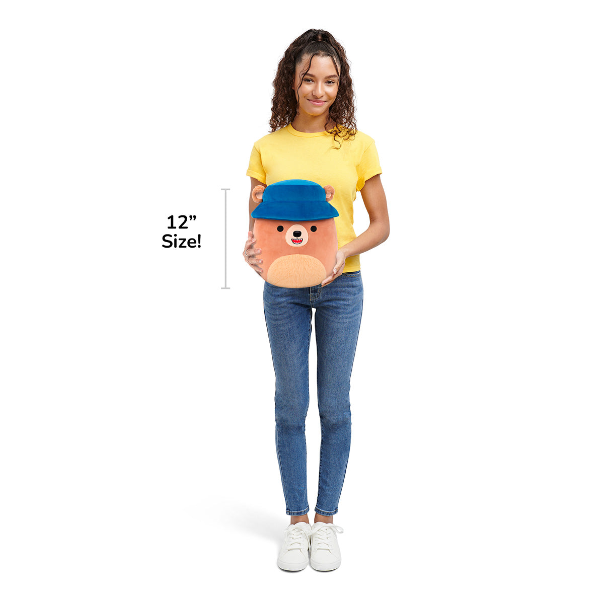 Squishmallows - Squishmallows 12" Stokely the Brown Kodiak Bear with Bucket Hat | Jazwares