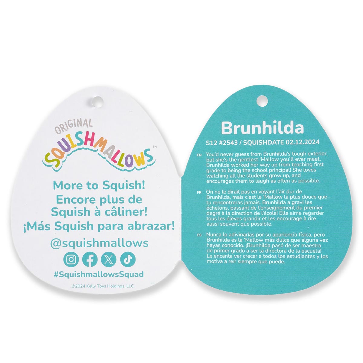 Squishmallows - Squishmallows 14" Brunhilda the Blue Tonal Squirrel | Jazwares