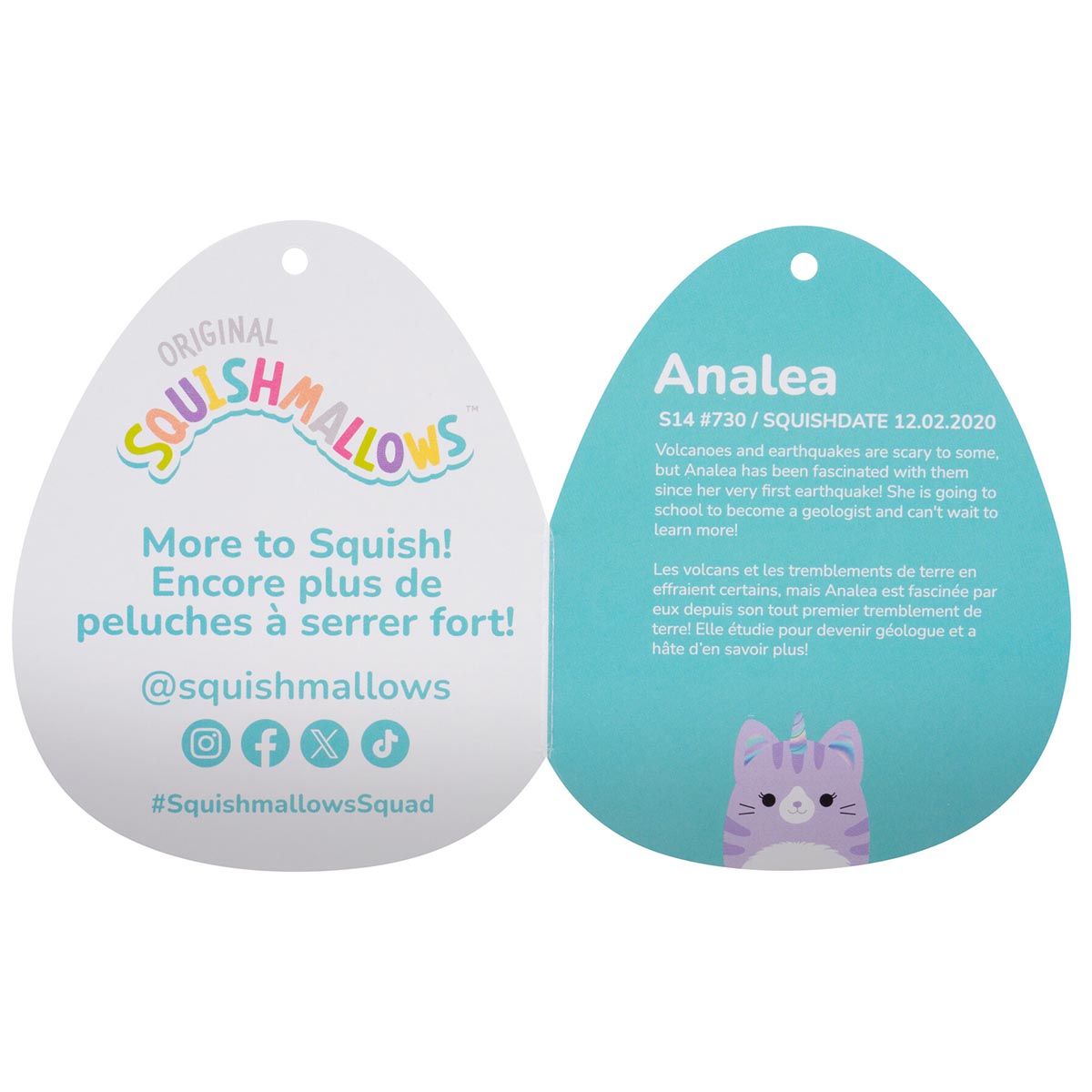 Squishmallows - Squishmallows 14" Analea the Purple Caticorn | Jazwares
