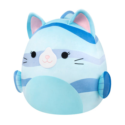 Squishmallows - Squishmallows 20" Melinda the Blue Striped Cat Fish | Jazwares