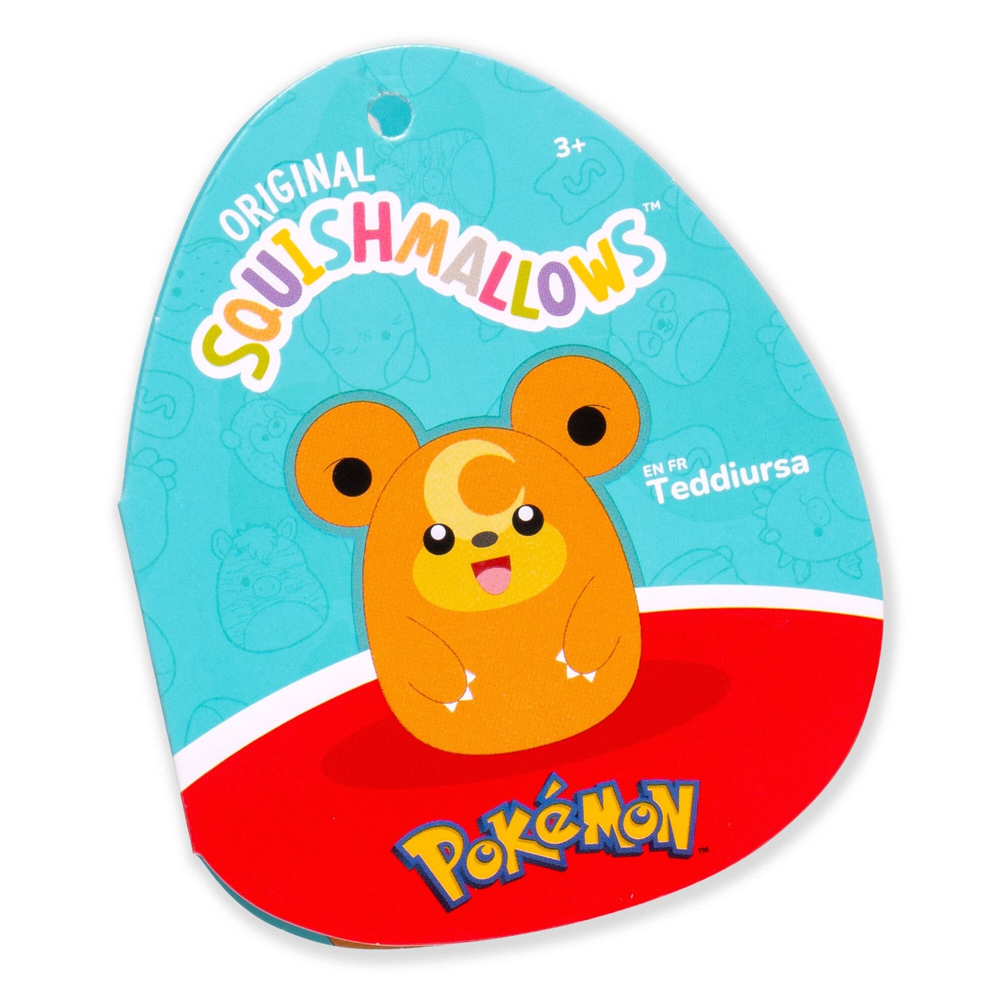 Squishmallows - Squishmallows 3.5-Inch Pokémon Teddiursa Clip | Jazwares