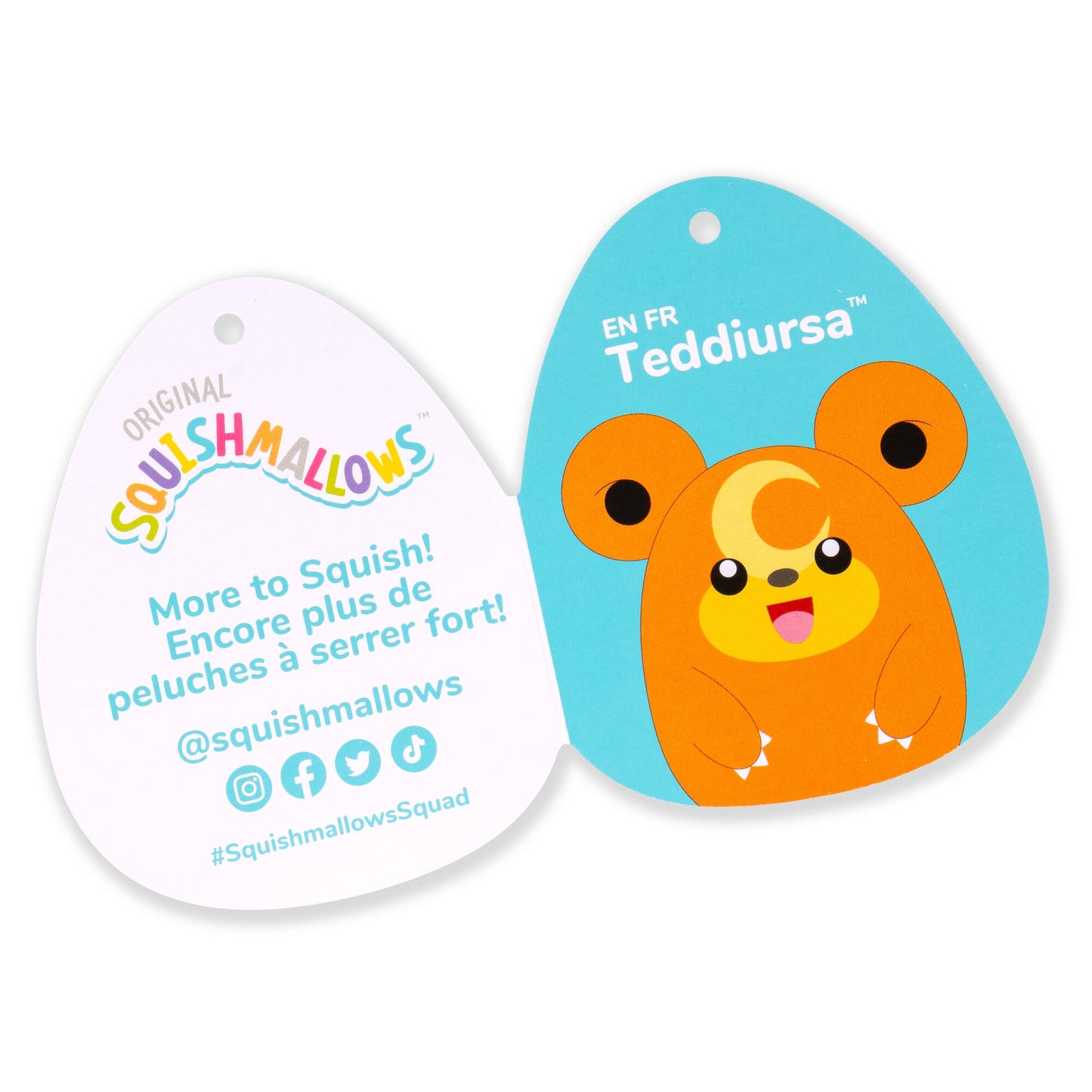 Squishmallows - Squishmallows 3.5-Inch Pokémon Teddiursa Clip | Jazwares