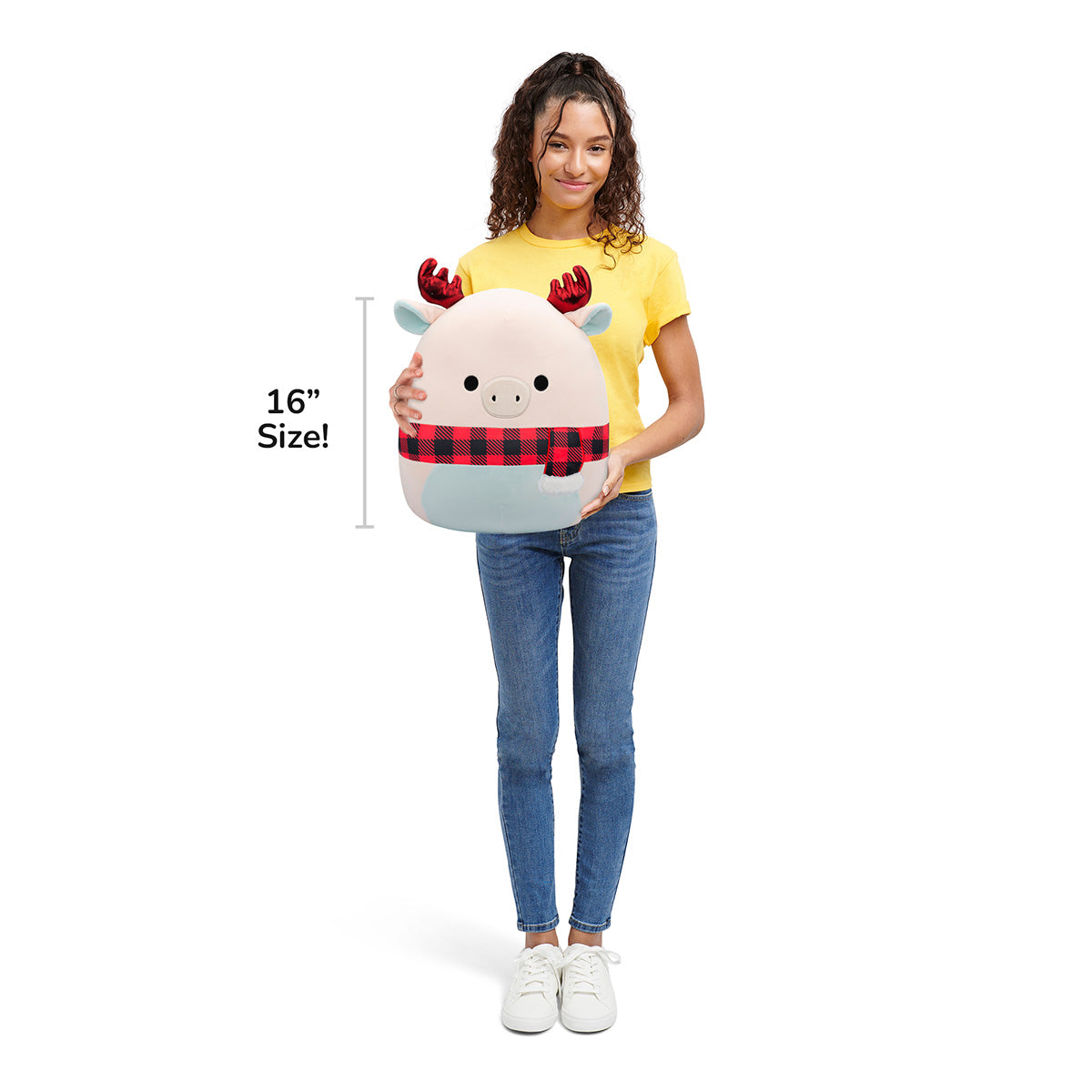 Squishmallows - Squishmallows 16" Matthew the White Moose with Glitter Antlers | Jazwares