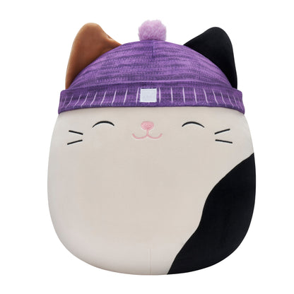 Squishmallows - Squishmallows 14" Cam Calico Cat with Purple Hat | Jazwares