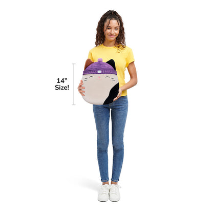 Squishmallows - Squishmallows 14" Cam Calico Cat with Purple Hat | Jazwares