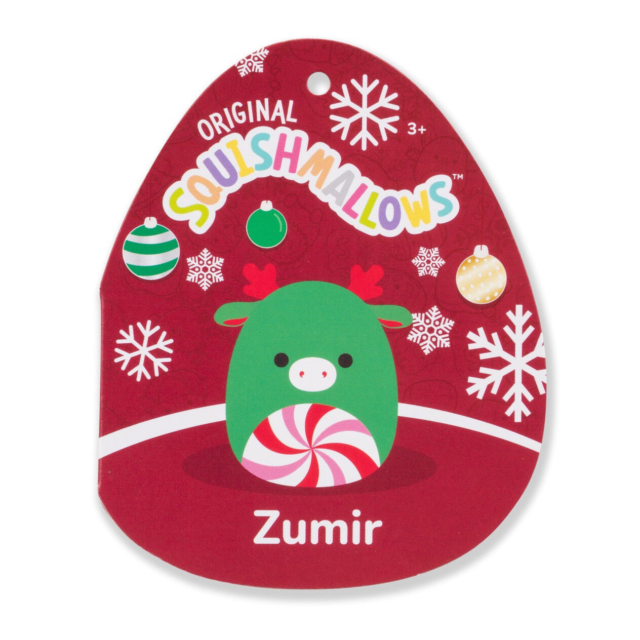 Squishmallows - Squishmallows 5" Zumir the Green Moose with Peppermint Swirl Belly | Jazwares
