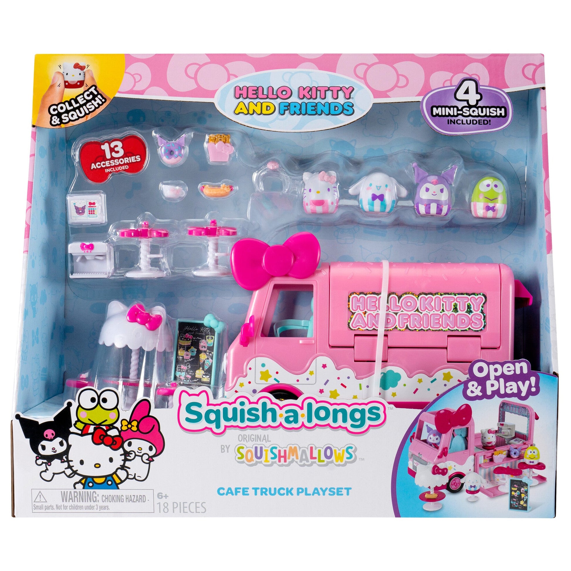 Squishmallows - Squish-a-longs Hello Kitty Cafe Truck Playset | Jazwares