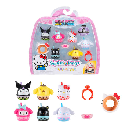 Squishmallows - Squish-a-longs Hello Kitty and Friends Boba 6-Pack | Jazwares