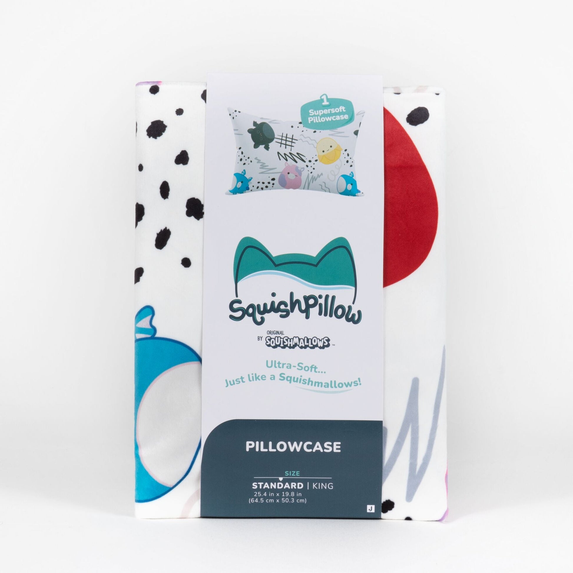 Squishmallows - "Squish Vibes" White SquishPillow Pillowcase (Standard)