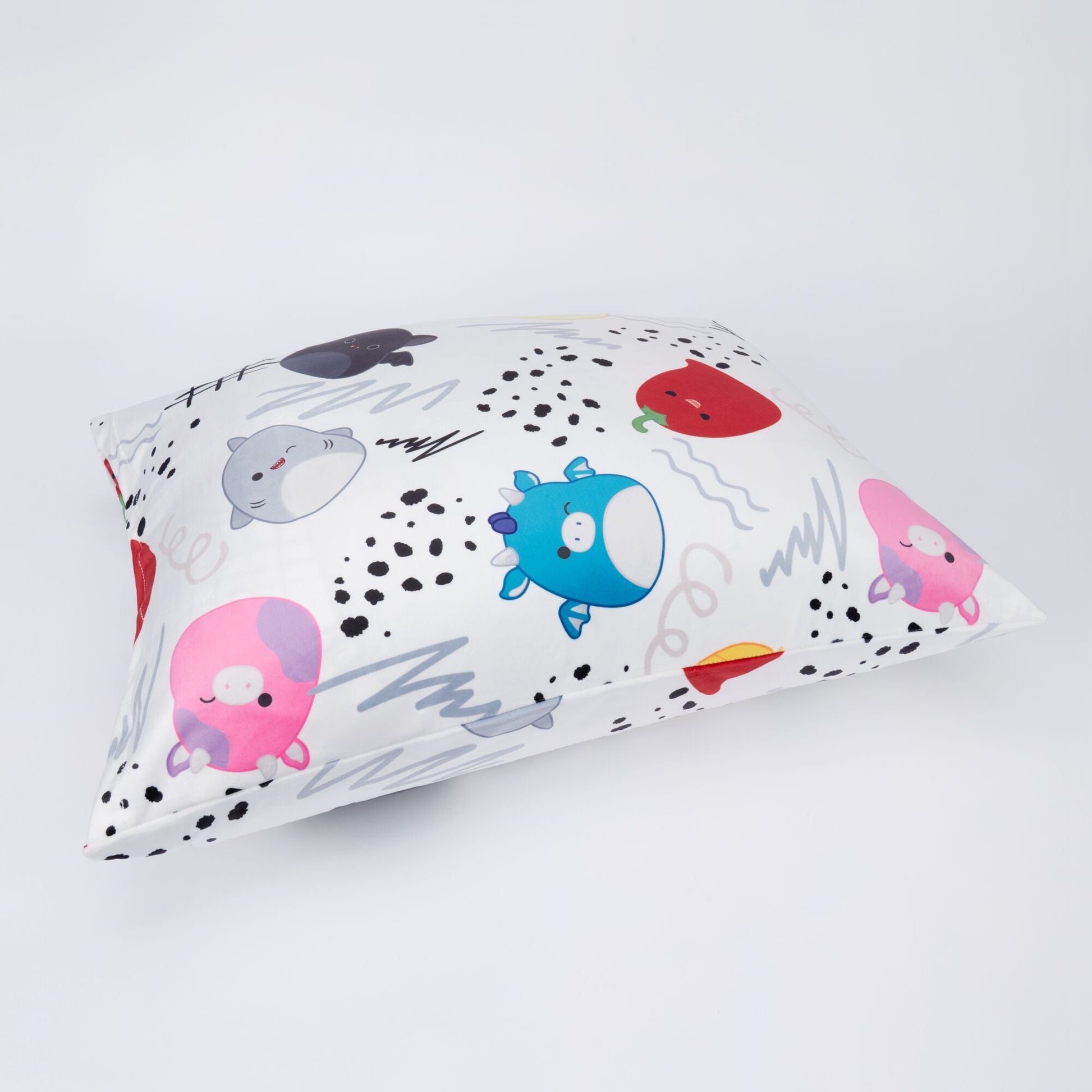 Squishmallows - "Squish Vibes" White SquishPillow Pillowcase (Standard)