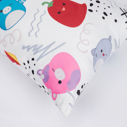 Squishmallows - "Squish Vibes" White SquishPillow Pillowcase (Standard)