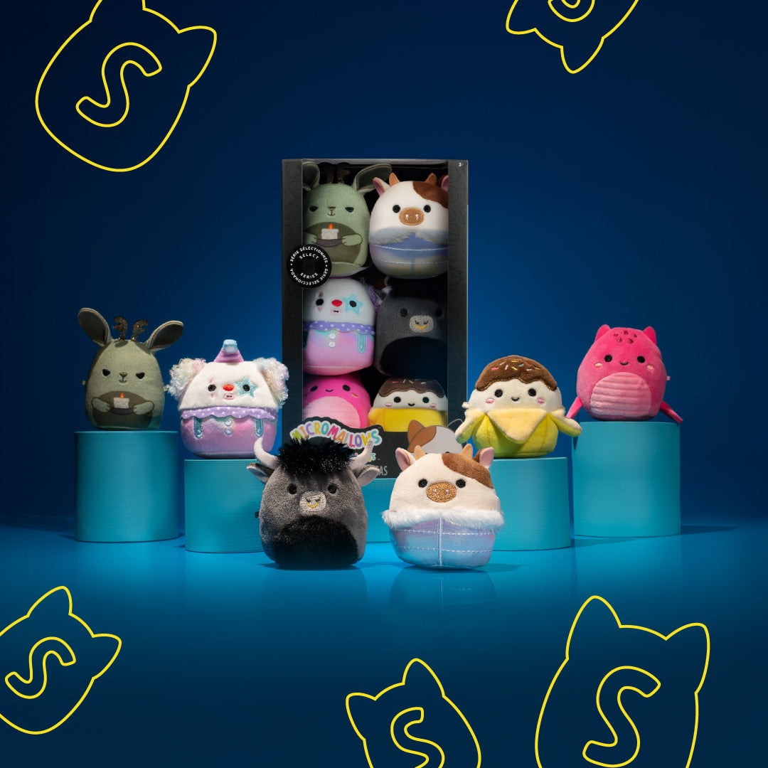 Squishmallows - Micromallows Select Series 6-Pack - Ronnie, Junie, X. Axis, Ennis, Martha, Lake | Jazwares