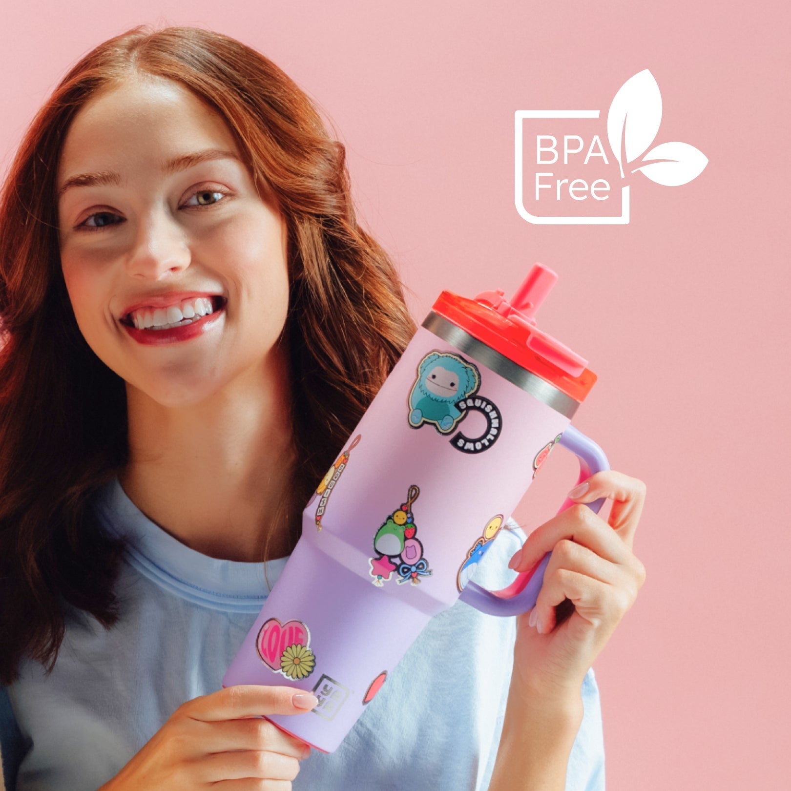 Squishmallows - Squishmallows Sticker Bomb Tumbler with Straw