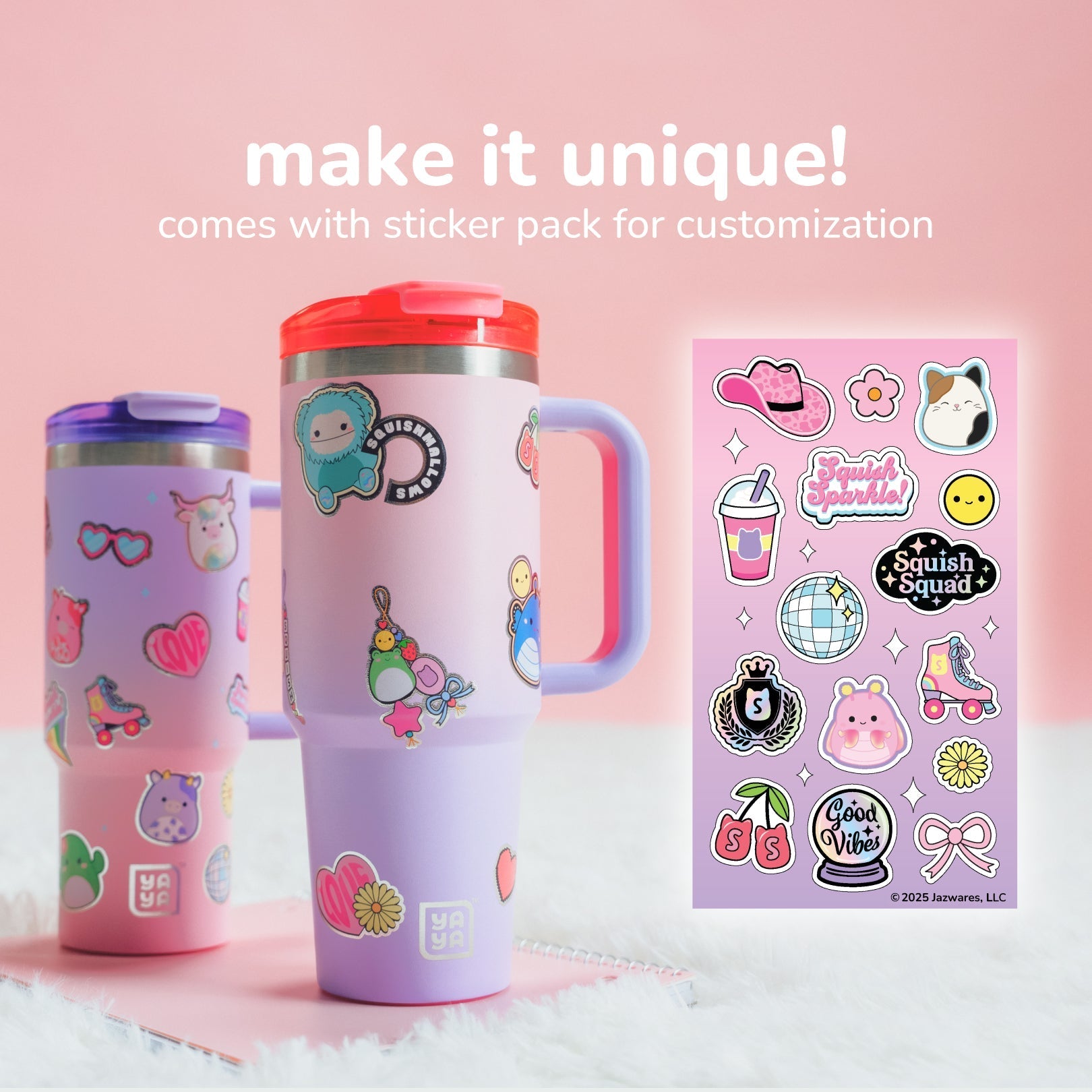 Squishmallows - Squishmallows Sticker Bomb Tumbler with Straw