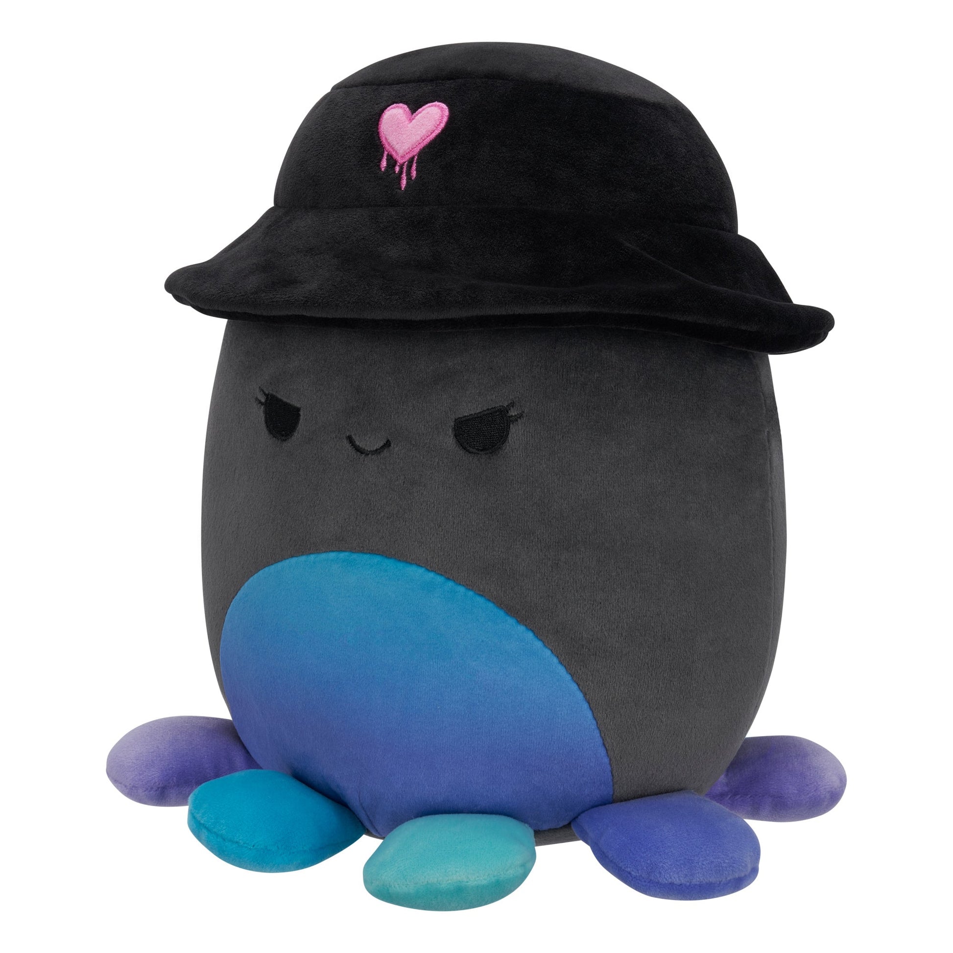 Squishmallows - Squishmallows 8" Yoko the Charcoal Grey Octopus with Bucket Hat | Jazwares