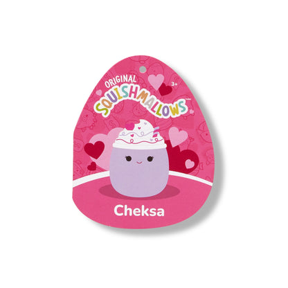 Squishmallows - Squishmallows 5" Cheksa the Purple Valentine's Day Drink | Jazwares