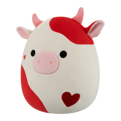 Squishmallows - Squishmallows 12" Idris the Red and Off-White Cow | Jazwares